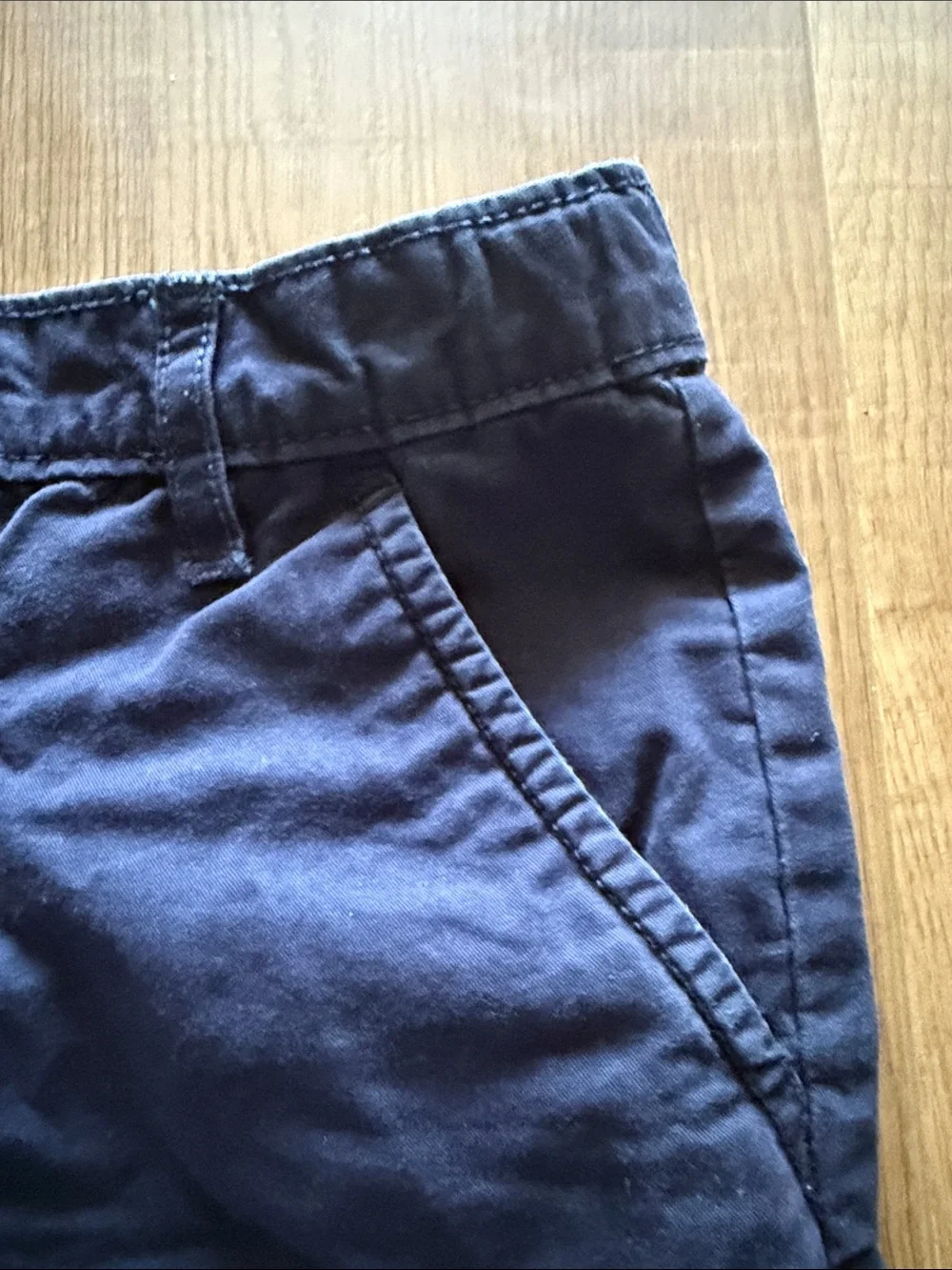 OshKosh B'gosh Solid Navy Girls Cotton Shorts